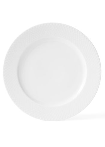 Lyngby Porcelain - Disco - Rhombe Dinner Plate Ø27 cm - White