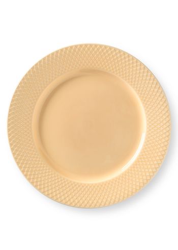 Lyngby Porcelain - Disco - Rhombe Dinner Plate Ø27 cm - Sand