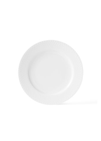Lyngby Porcelain - Plate - Rhombe Plate Ø21 cm - White