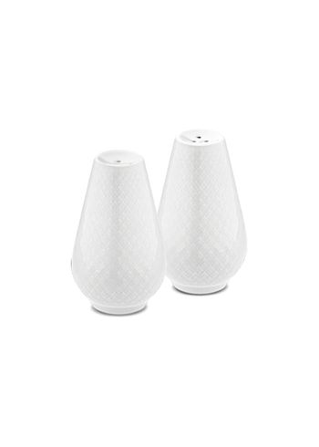 Lyngby Porcelain - Sal - Rhombe Salt & Pepper set - White