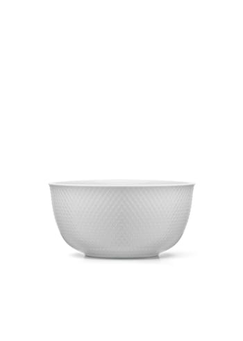 Lyngby Porcelain - Schaal - Rhombe Serving bowl Ø22 cm - White