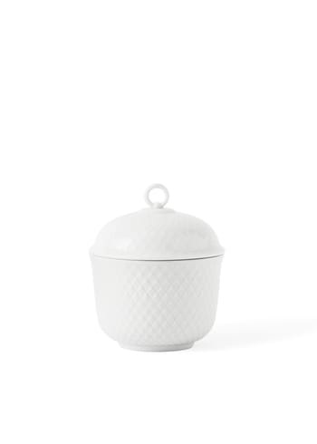Lyngby Porcelain - Schüssel - Rhombe Sugar bowl - White