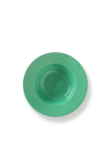 Lyngby Porcelain - Levy - Rhombe Deep Plate Ø24,5 cm - Green