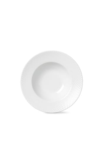 Lyngby Porcelain - Płyta - Rhombe Deep Plate Ø24,5 cm - White