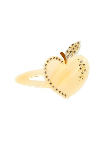 Maanesten - Haarklammer - Heart Apple Hairclip - Pear Sorbet