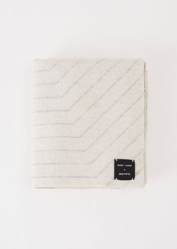 Made by Hand - Alfombra - Pinstripe throw - White
