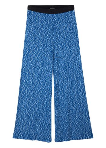 Mads Nørgaard - Pantaloni - 2x2 Cotton Space Veran Pants - Multi Blue