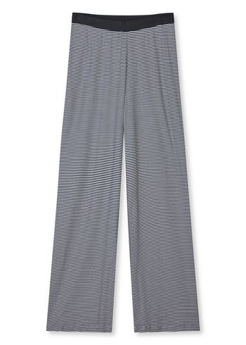 Mads Nørgaard - Pantaloni - 2x2 Cotton Stripe Velon Pants - Parisian Night/Vanilla Ice