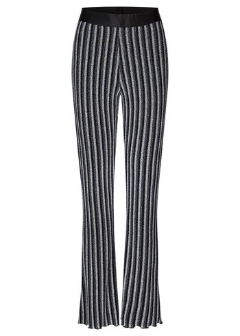 Mads Nørgaard - Pants - Glitter Jersey Uri Pants - Glitter Stripe/Silver