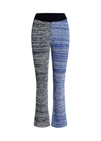 Mads Nørgaard - Byxor - Patch Perly Knit Pants - Estate Blue Mix