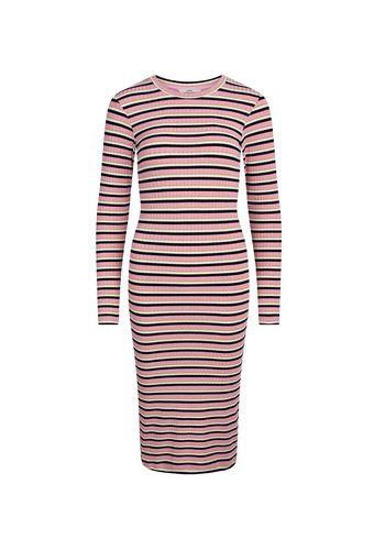 Mads Nørgaard - Dress - 5x5 Lurex Stripe Duba Dress - Pink Lavender