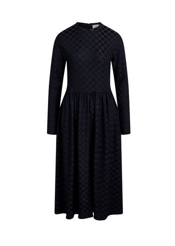 Mads Nørgaard - Mekko - Check Jersey Lucca Dress - Black