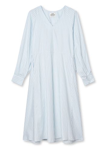 Mads Nørgaard - Dress - Poplinda Esme Dress - Pinstripe/Cashmere Blue