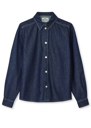 Mads Nørgaard - Hemd - Cosy Denim Crane Shirt - Dark Indigo