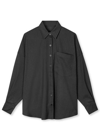 Mads Nørgaard - Overhemden - Fulva Nicky Shirt - Dark Grey Melange