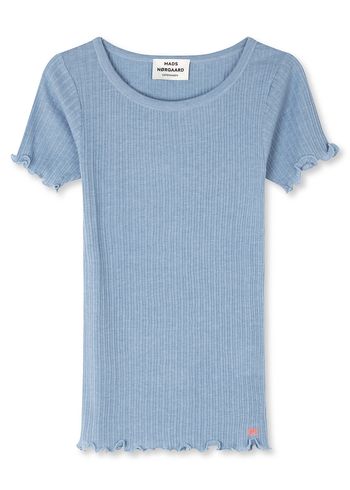 Mads Nørgaard - T-shirt - Pointella Trixy Tee - Powder Blue Melange