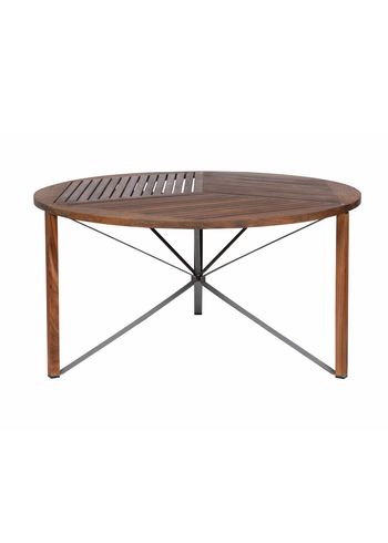 Magnus Olesen - Table de jardin - Xylofon Table - Oiled Teak / Hot-dip galvanized steel - Round