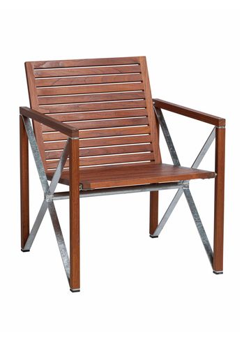 Magnus Olesen - Garden chair - Xylofon Armchair - Oiled Teak / Hot-dip galvanized steel