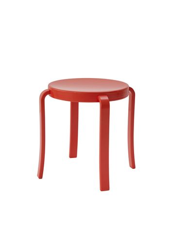 Magnus Olesen - Pall - 8000 Series Stool - Lacquered beech / Retro red
