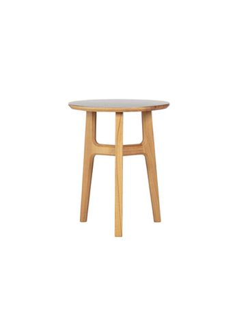 Magnus Olesen - Soffbord - Freya Coffee Table - Frame: Lacquered oak / Tabletop: Grey linoleum w/oak edge - Ø40
