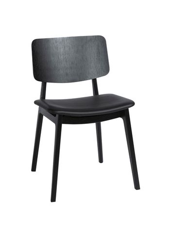 Magnus Olesen - Matstol - Freya Two Chair - Frame: Black stained oak / Seat full upholstery: Savanne 30314