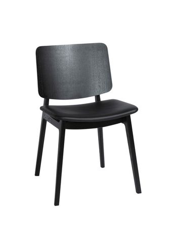 Magnus Olesen - Matstol - Freya Chair - Frame: Black stained oak / Seat full upholstery: Savanne 30314