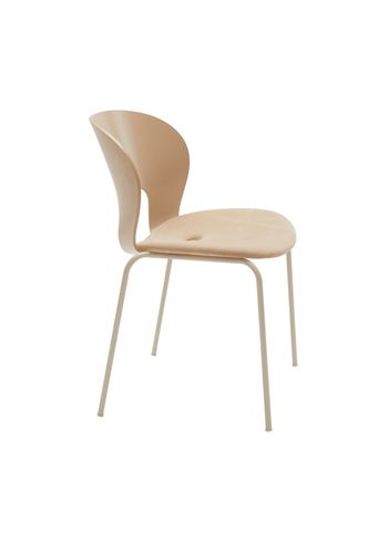 Magnus Olesen - Chaise à manger - Ø Chair - Frame: Beige / Seat: Royal Nubuck Ecru 30253 / Screw: Brass / Back: Light Mocha