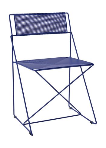 Magnus Olesen - Ruokailutuoli - X-Line Chair - Steel, painted / Blue