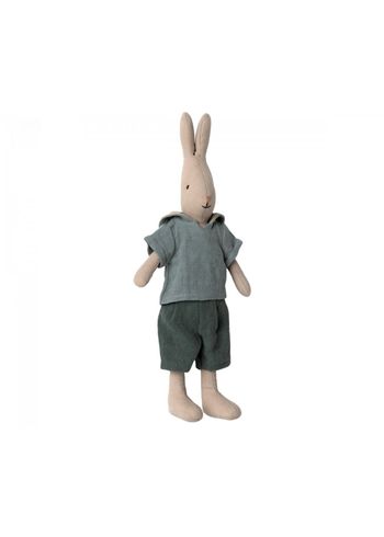 Maileg - Stuffed Animal - Rabbit In Shirt And Shorts - Size 2 - Classic