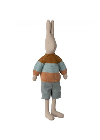 Maileg - Stuffed Animal - Rabbit In Sweater And Shorts - Size 5 - Classic