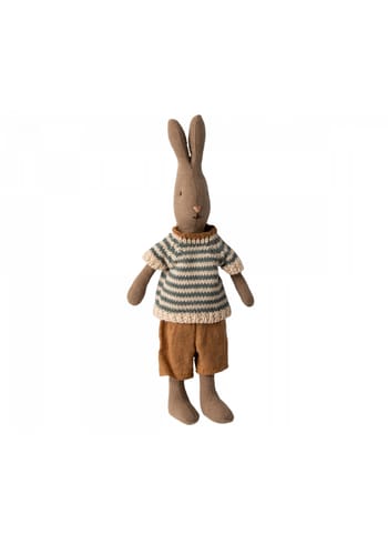 Maileg - Stuffed Animal - Rabbit size 1, Brown - Shirt and shorts - Kanin 1