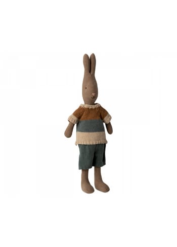 Maileg - Bamse - Rabbit size 2, Brown - Shirt and shorts - Brown