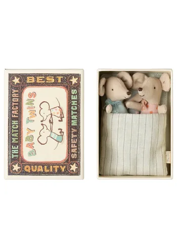 Maileg - Plüschtier - Twins, Baby Mice In Matchbox - Twins baby mice