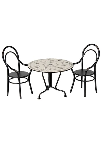 Maileg - Accesorios para muñecas - Dining Table Set w. 2 Chairs - Miniature