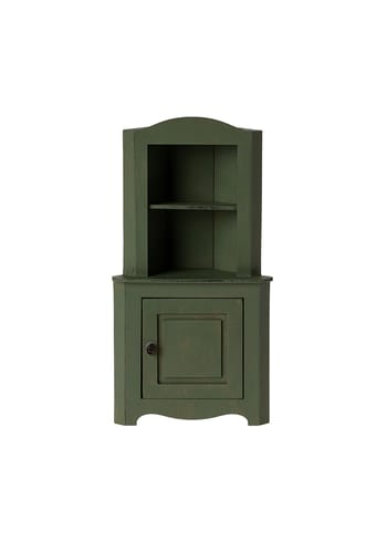 Maileg - Příslušenství pro panenky - Corner Cabinet - Mørkegrøn - miniature