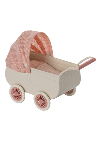 Maileg - Poppen accessoires - Pram - Mouse - Coral