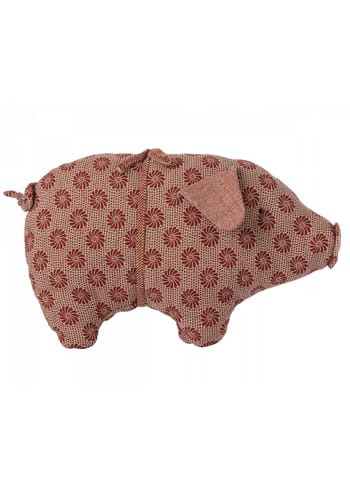 Maileg - Christmas Ornaments - Pig, Small - Red flower