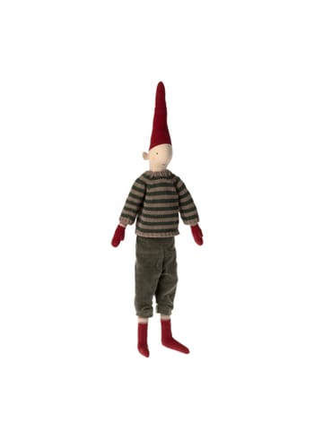 Maileg - Christmas Ornaments - Pixie size 3 - Boy - striped sweater