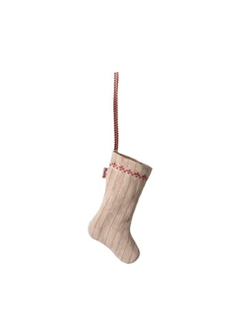 Maileg - Decorações para árvores de Natal - Stocking Ornament - Sand stripes