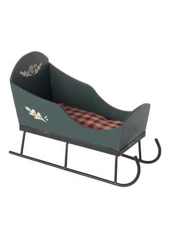 Maileg - Blok na nože - Sleigh - Green - mini