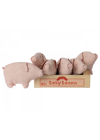 Maileg - Brinquedos - Baby Bacon Box, incl. 6 pigs - 6 pigs