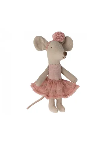 Maileg - Spielzeug - Ballerina mouse, Little sister - Rose