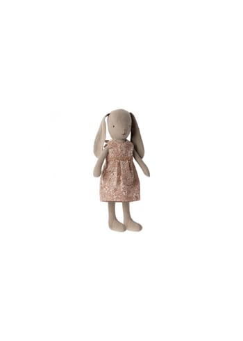 Maileg - Legetøj - Kanin str. 1 - Klassisk - Blomster kjole - Rosa