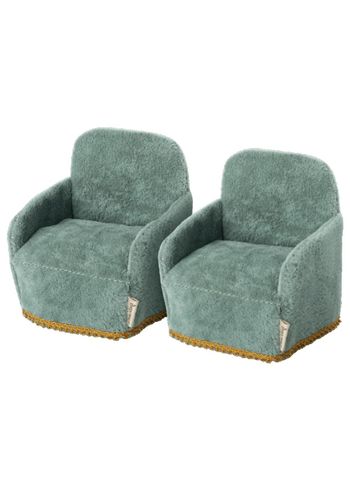 Maileg - Zabawki - Chair 2 pcs - Mouse - Green