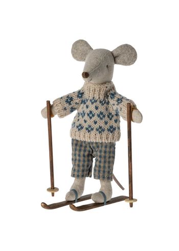 Maileg - Legetøj - Winter mouse with ski set - Dad