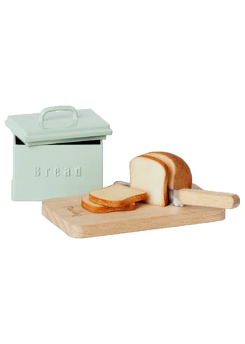 Maileg - Legetøj - Miniature brødboks med tilbehør - Træ / Metal / Polyresin
