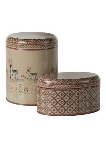 Maileg - Storage boxes - Metal Box, Winter Wonderland - 2 Pcs Set - Winter wounderland