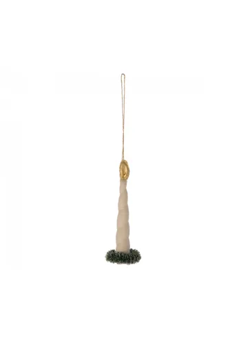 Maileg - Suspensão - Candle light ornament - White/gold