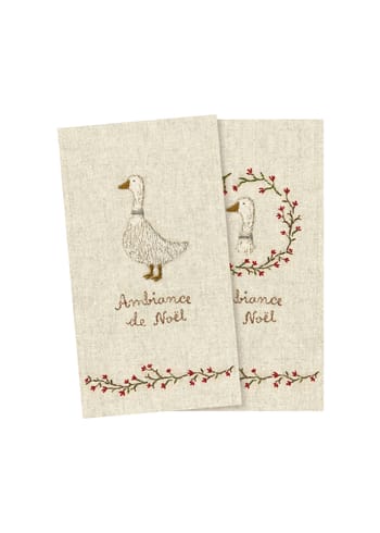 Maileg - Papierový obrúsok - Napkin, Goose - Large