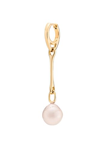 Maria Black - Brinco - Squash Earring White Pearl - Gold